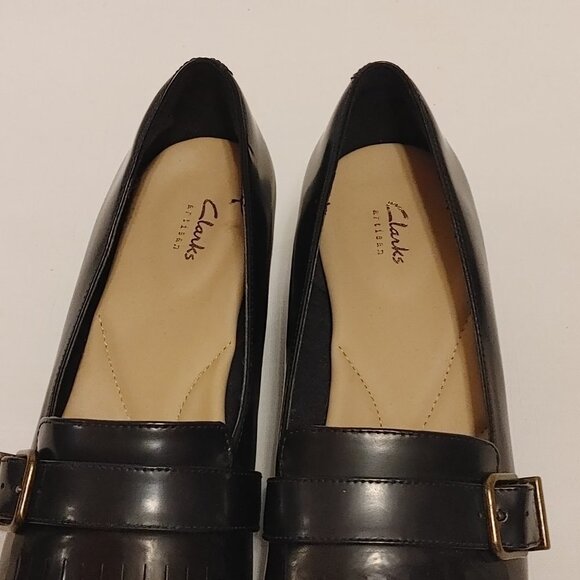 Clarks Artisan Woman's Tealia Maye Loafer Size 6 NEW Black Leather - Picture 3 of 6